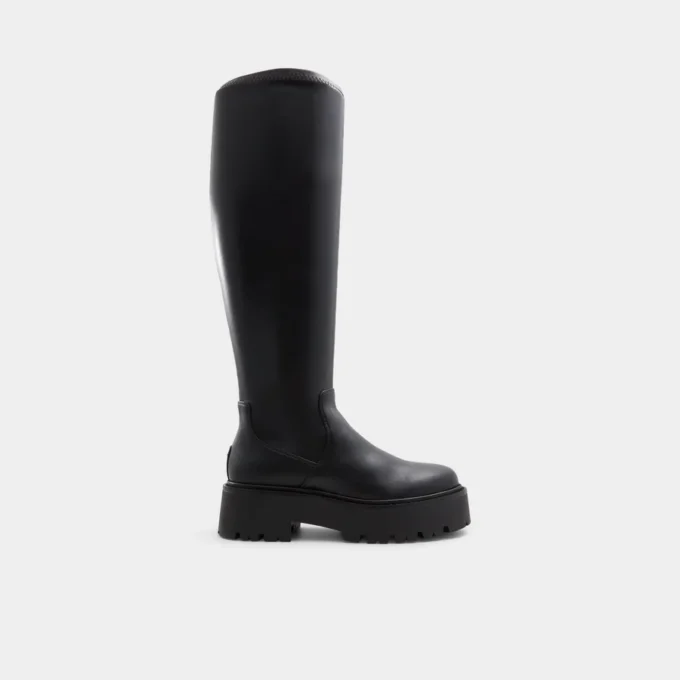 Carelden Knee-high boot, Lug sole Carelden Knee-high boot, Lug sole
