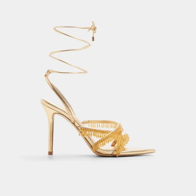 Flaming Strappy heeled sandal, Stiletto heel