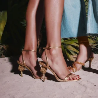 Flaming Strappy heeled sandal, Stiletto heel