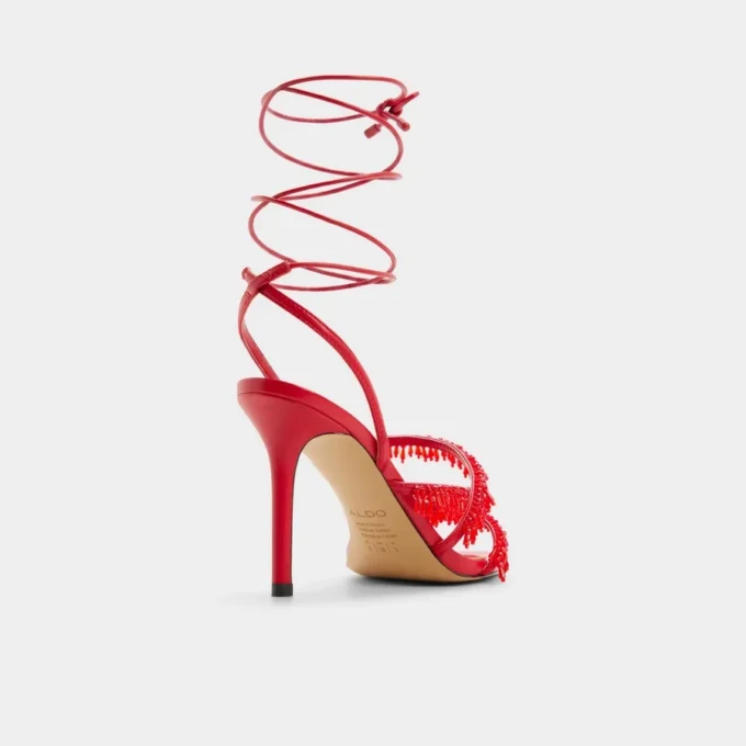 Flaming Strappy heeled sandal, Stiletto heel