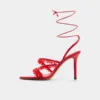 Flaming Strappy heeled sandal, Stiletto heel