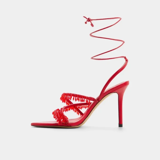 Flaming Strappy heeled sandal, Stiletto heel