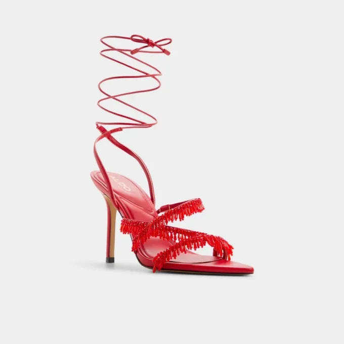 Flaming Strappy heeled sandal, Stiletto heel