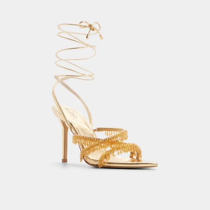 Flaming Strappy heeled sandal, Stiletto heel