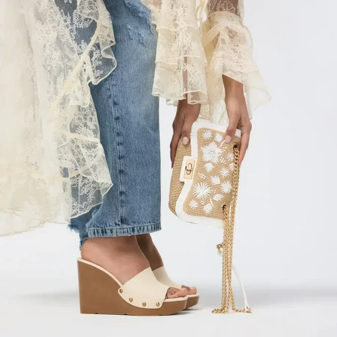 Grounded Wedge sandal, Wedge heel