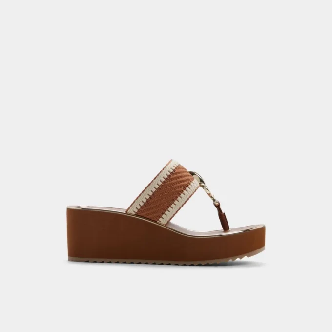 Penelopy T-strap sandal, Wedge heel