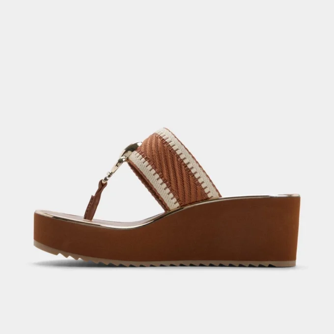 Penelopy T-strap sandal, Wedge heel