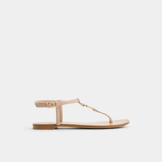 Sandstone T-strap sandal