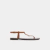Sandstone T-strap sandal