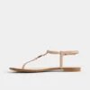 Sandstone T-strap sandal