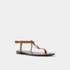 Sandstone T-strap sandal