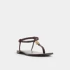 Sandstone T-strap sandal