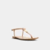 Sandstone T-strap sandal
