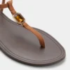 Sandstone T-strap sandal