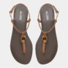 Sandstone T-strap sandal