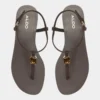 Sandstone T-strap sandal