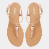 Sandstone T-strap sandal