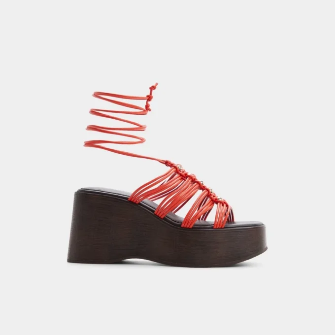 Timber Strappy wedge sandal, Wedge heel