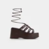 Timber Strappy wedge sandal, Wedge heel