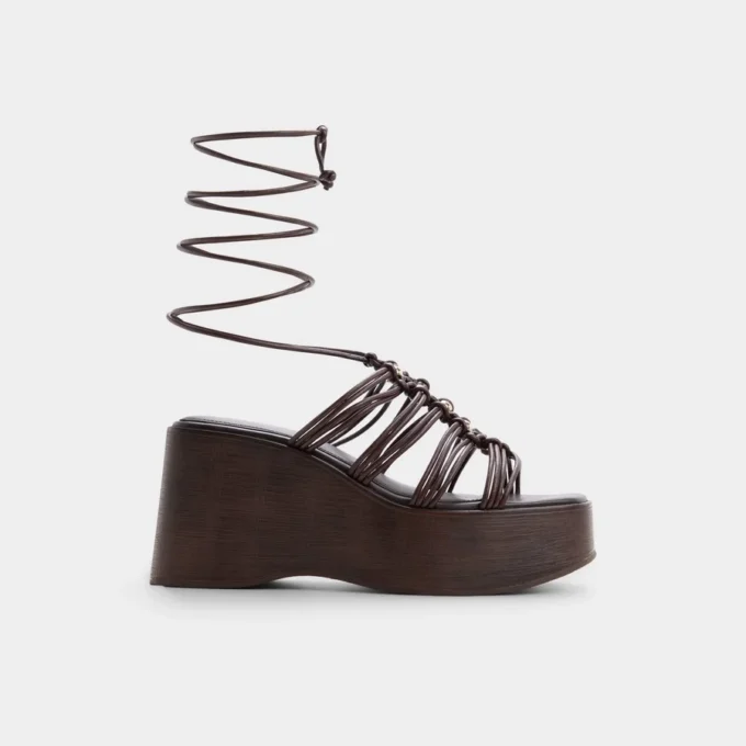 Timber Strappy wedge sandal, Wedge heel