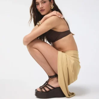 Timber Strappy wedge sandal, Wedge heel