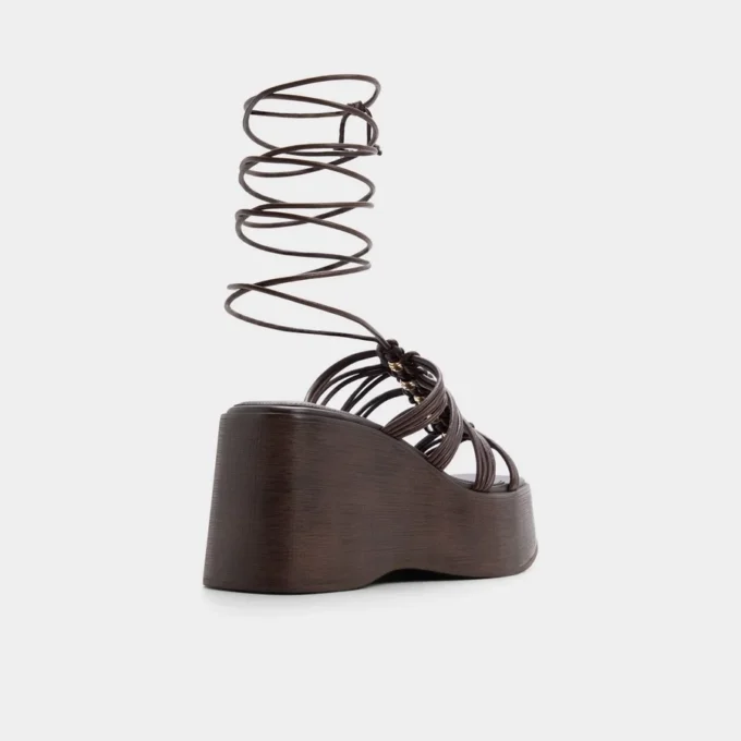 Timber Strappy wedge sandal, Wedge heel