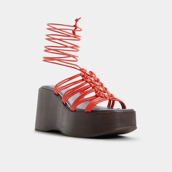 Timber Strappy wedge sandal, Wedge heel