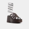 Timber Strappy wedge sandal, Wedge heel